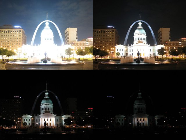 pictures with various exposures