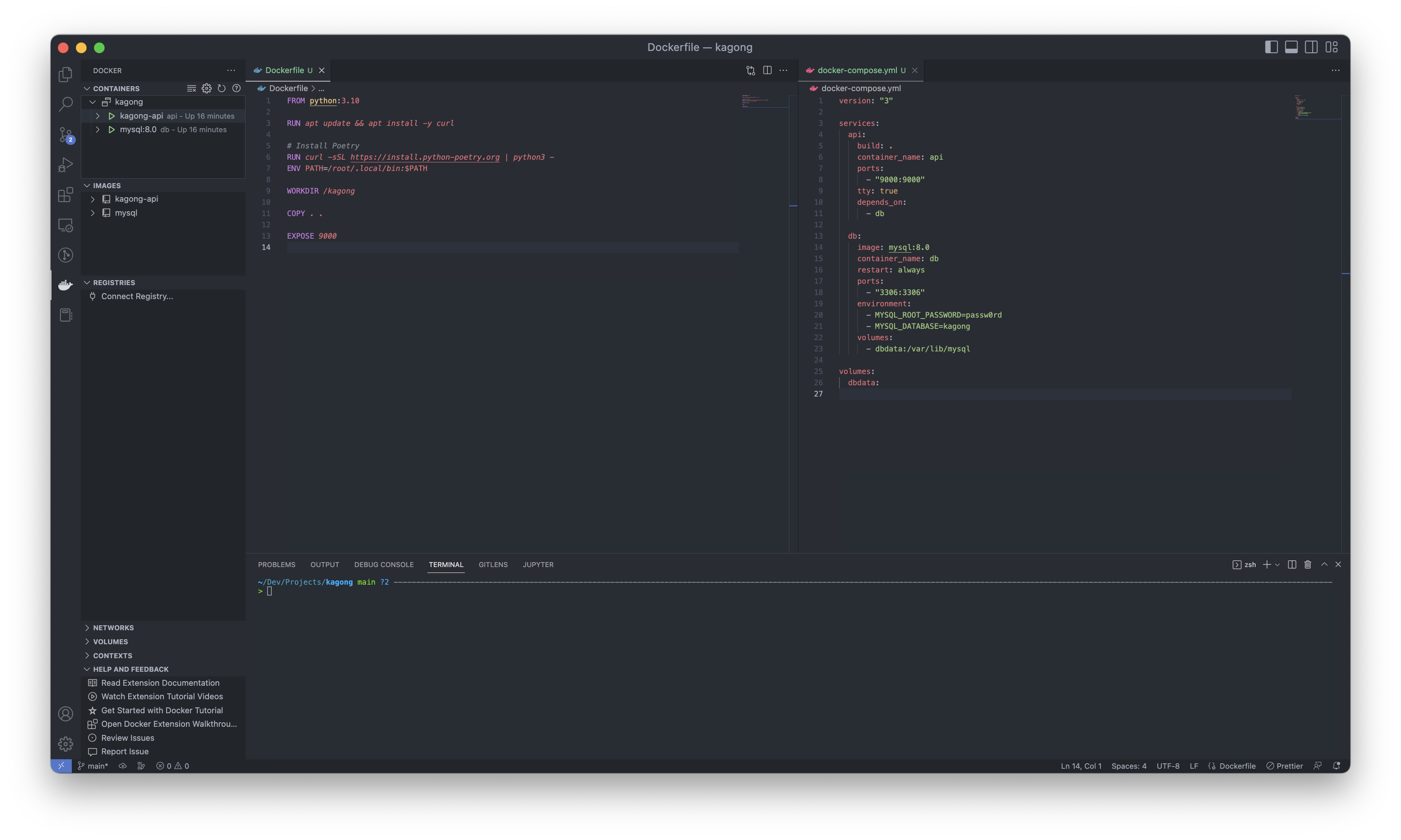 Attach container in Visual Studio Code